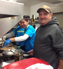 USA: Full course meal for the Albany Helping Hands shelter